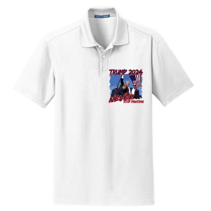 Trump Never Stop Fighting Trump Assassination Dry Zone Grid Polo