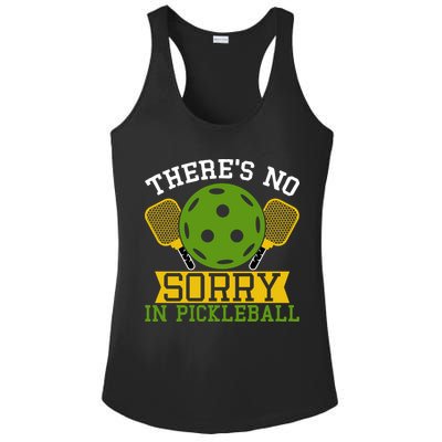 There's No Sorry In Pickleball Gift For Pickleball Team Ladies PosiCharge Competitor Racerback Tank