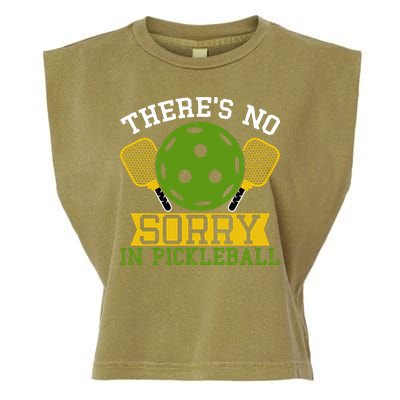 There's No Sorry In Pickleball Gift For Pickleball Team Garment-Dyed Women's Muscle Tee