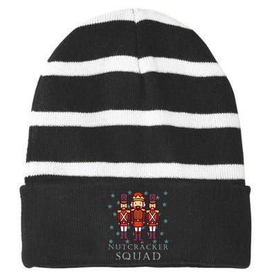 The Nutcracker Squad For Nutcracker Ballet Party Striped Beanie with Solid Band