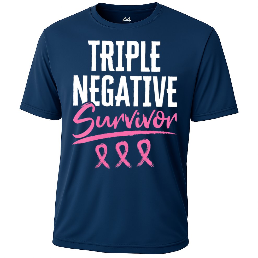 Triple Negative Survivor Breast Cancer Awareness TNBC Cooling Performance Crew T-Shirt