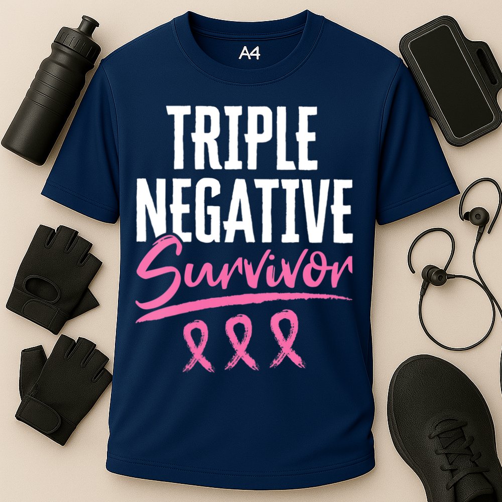 Triple Negative Survivor Breast Cancer Awareness TNBC Cooling Performance Crew T-Shirt
