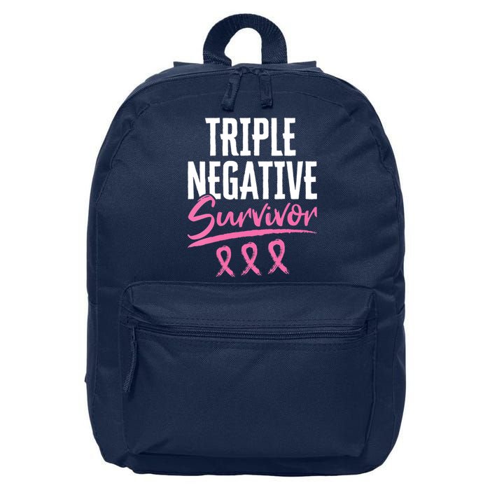 Triple Negative Survivor Breast Cancer Awareness TNBC 16 in Basic Backpack