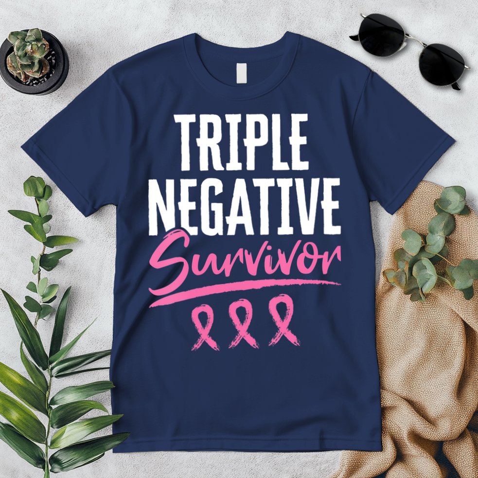 Triple Negative Survivor Breast Cancer Awareness TNBC Premium T-Shirt