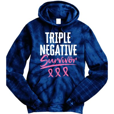 Triple Negative Survivor Breast Cancer Awareness TNBC Tie Dye Hoodie