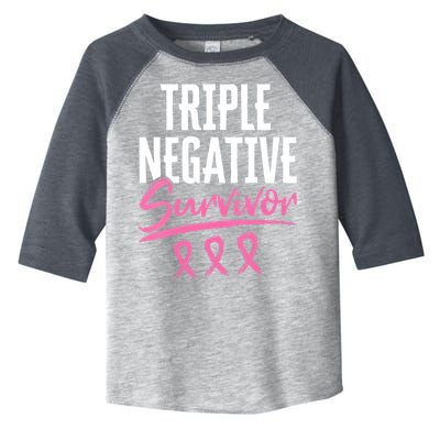 Triple Negative Survivor Breast Cancer Awareness TNBC Toddler Fine Jersey T-Shirt