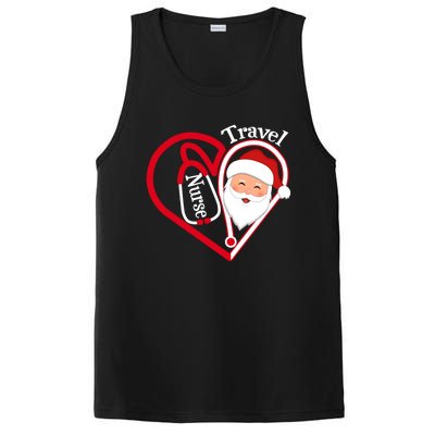 Travel Nurse Stethoscope Heart Santa Claus Christmas Nursing Gift PosiCharge Competitor Tank