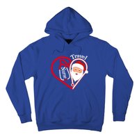 Travel Nurse Stethoscope Heart Santa Claus Christmas Nursing Gift Hoodie