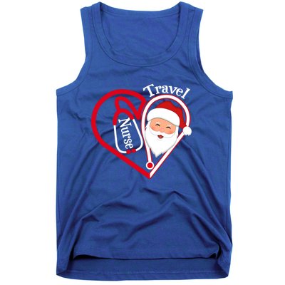 Travel Nurse Stethoscope Heart Santa Claus Christmas Nursing Gift Tank Top