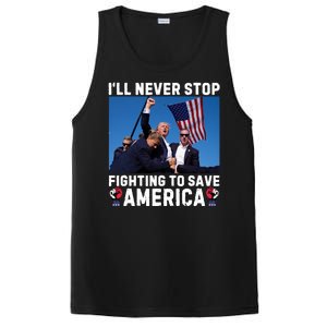 Trump Never Stop Fighting To Save America Shot Assassination Attempt 2024 PosiCharge Competitor Tank