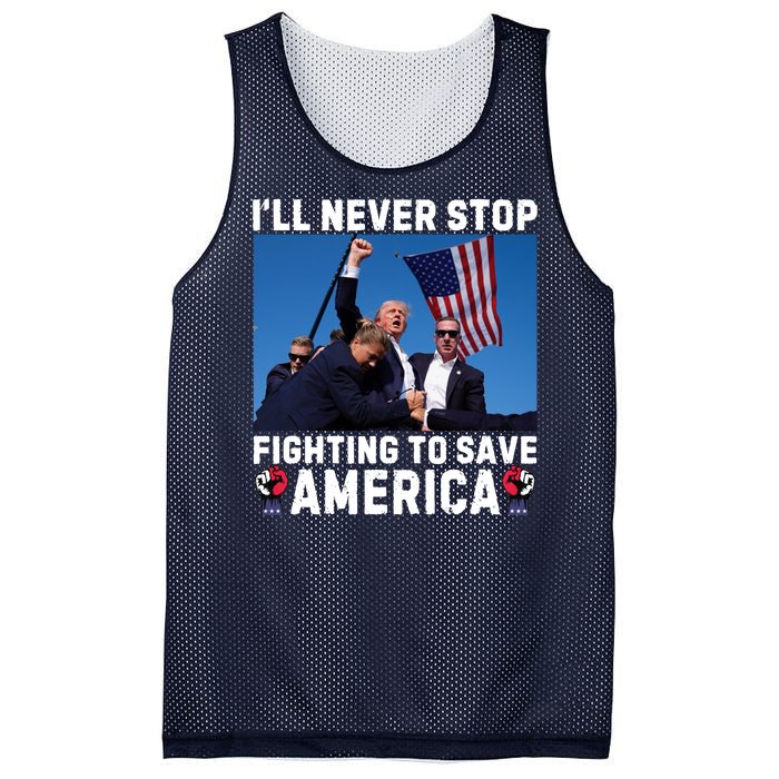 Trump Never Stop Fighting To Save America Shot Assassination Attempt 2024 Mesh Reversible Basketball Jersey Tank