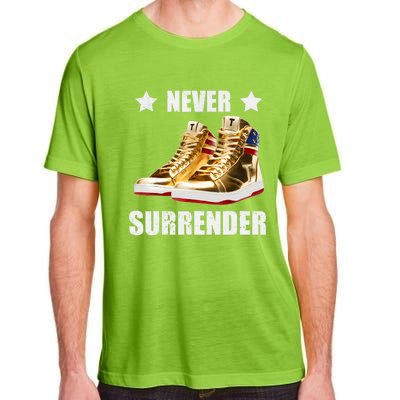 Trump Never Surrender Gold Sneakers Pro Trump 2024 Adult ChromaSoft Performance T-Shirt