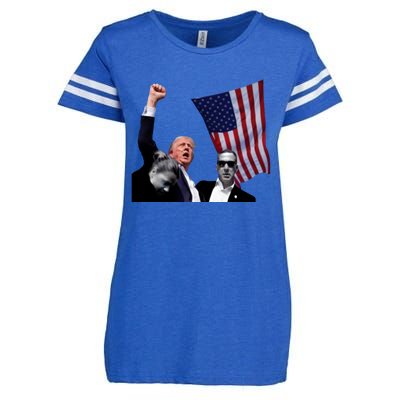 Trump Never Surrender Rise Up Fight Stand In Their Way! Cool Gift Enza Ladies Jersey Football T-Shirt