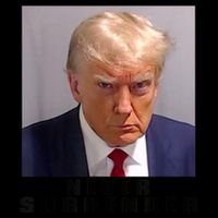 Trump never surrender Donald Trump Mugshot 2024 Drawstring Bag