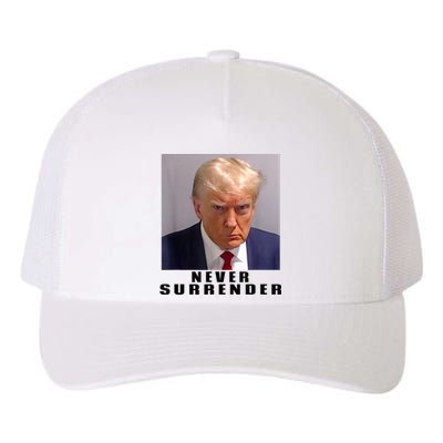 Trump never surrender Donald Trump Mugshot 2024 Yupoong Adult 5-Panel Trucker Hat