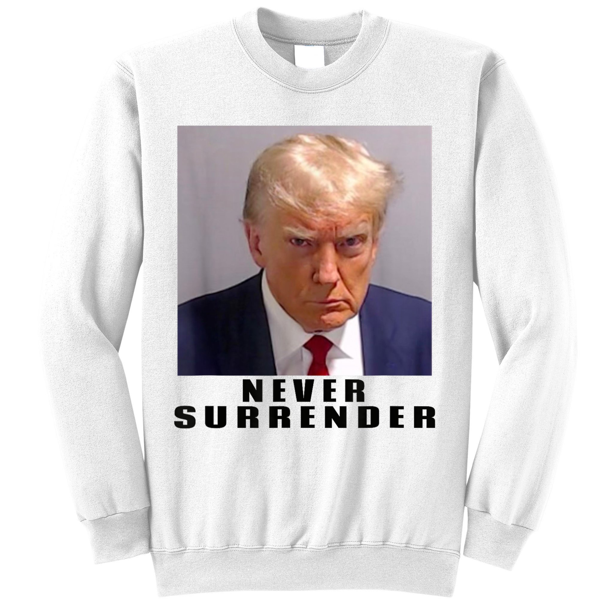 Trump never surrender Donald Trump Mugshot 2024 Sweatshirt