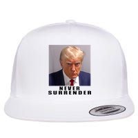 Trump never surrender Donald Trump Mugshot 2024 Flatbill Hat
