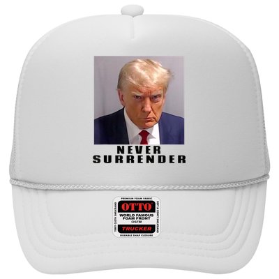 Trump never surrender Donald Trump Mugshot 2024 Trucker Hat