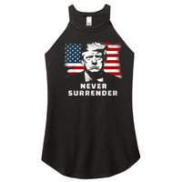 Trump Never Surrender Trump Mug Shot Women’s Perfect Tri Rocker Tank