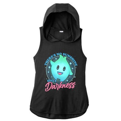 Theres No Sunshine Only Darkness Ladies PosiCharge Tri-Blend Wicking Draft Hoodie Tank