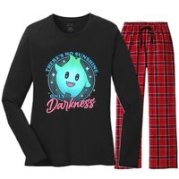 Theres No Sunshine Only Darkness Women's Long Sleeve Flannel Pajama Set 