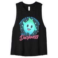 Theres No Sunshine Only Darkness Women's Racerback Cropped Tank