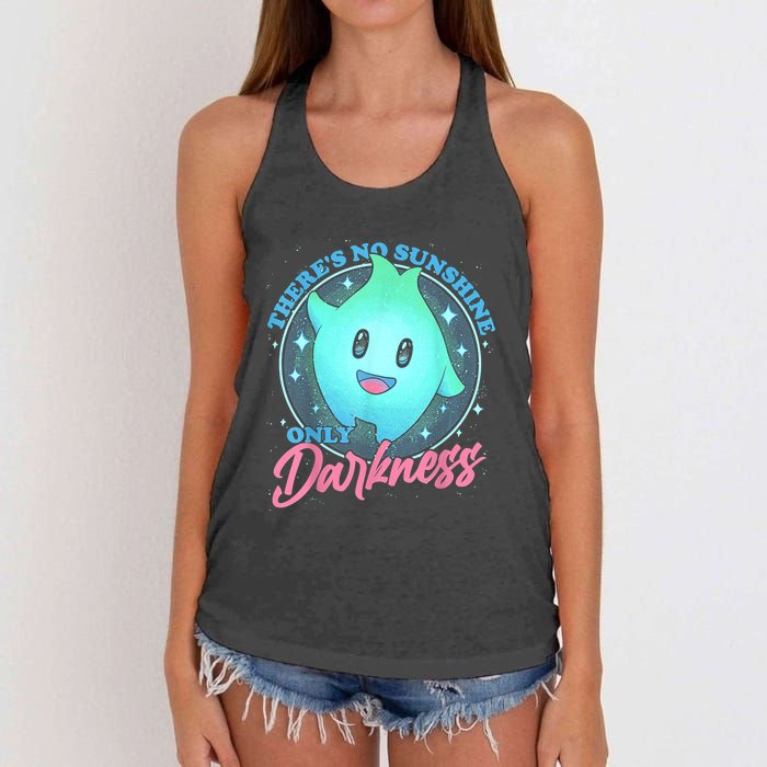 Theres No Sunshine Only Darkness Women's Knotted Racerback Tank