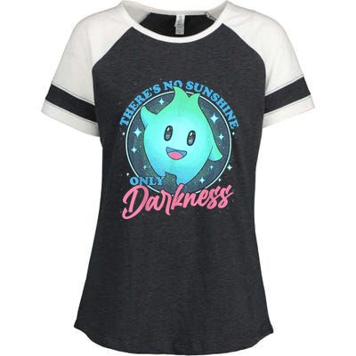 Theres No Sunshine Only Darkness Enza Ladies Jersey Colorblock Tee