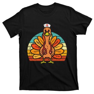 Turkey Nurse Stethoscope Thanksgiving Fall T-Shirt