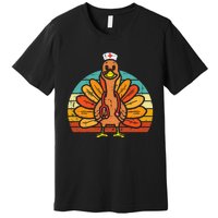 Turkey Nurse Stethoscope Thanksgiving Fall Premium T-Shirt