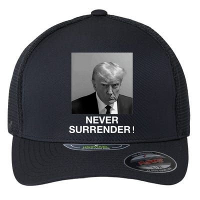 Trump never surrender Donald Trump Mugshot 2024 Flexfit Unipanel Trucker Cap