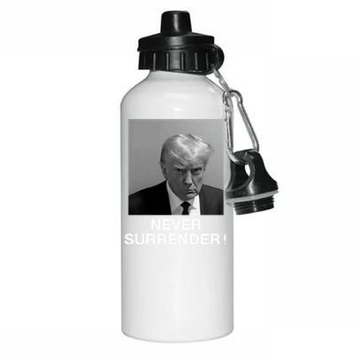 Trump never surrender Donald Trump Mugshot 2024 Aluminum Water Bottle