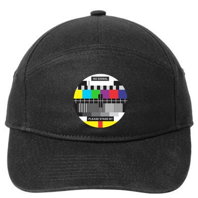 Tv No Signal 7-Panel Snapback Hat
