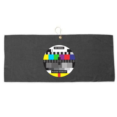 Tv No Signal Large Microfiber Waffle Golf Towel