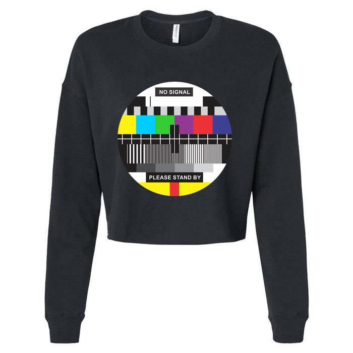 Tv No Signal Cropped Pullover Crew