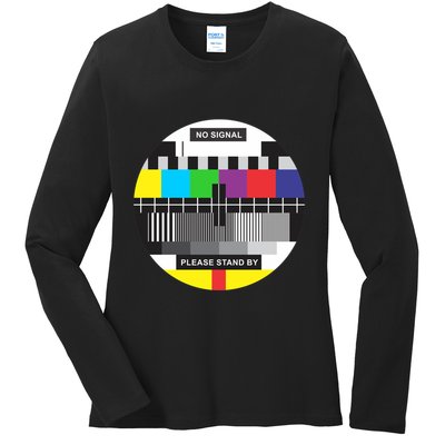 Tv No Signal Ladies Long Sleeve Shirt