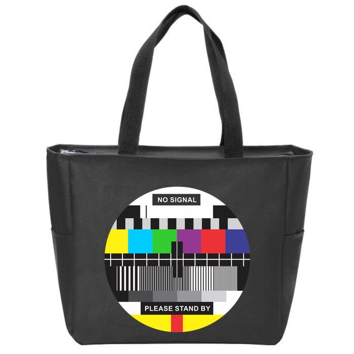 Tv No Signal Zip Tote Bag