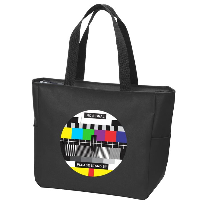 Tv No Signal Zip Tote Bag