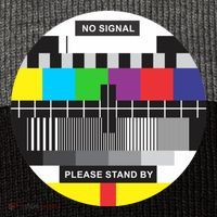 Tv No Signal Stripe Pom Pom Beanie