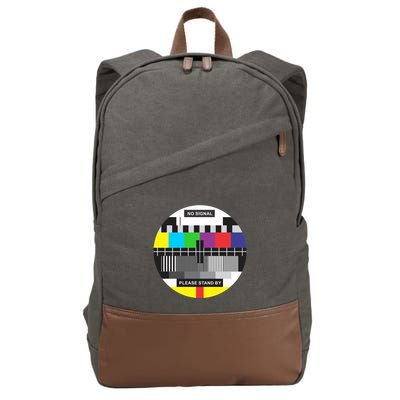 Tv No Signal Cotton Canvas Backpack