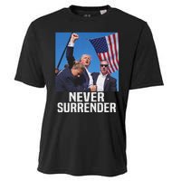 Trump Never Surrender 2024 Resilient Leadership Cooling Performance Crew T-Shirt