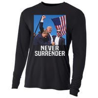 Trump Never Surrender 2024 Resilient Leadership Cooling Performance Long Sleeve Crew