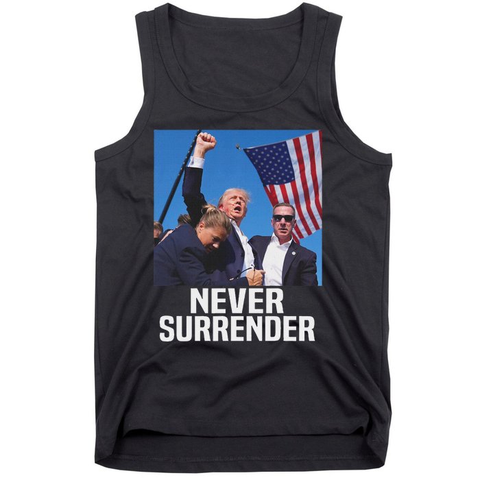 Trump Never Surrender 2024 Resilient Leadership Tank Top