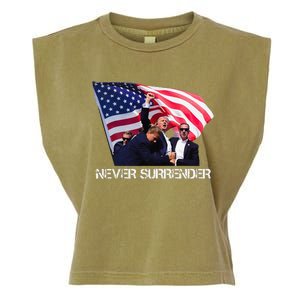 Trump Never Surrender Garment-Dyed Women's Muscle Tee