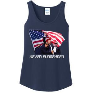 Trump Never Surrender Ladies Essential Tank