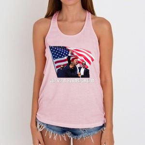 Trump Never Surrender Women's Knotted Racerback Tank