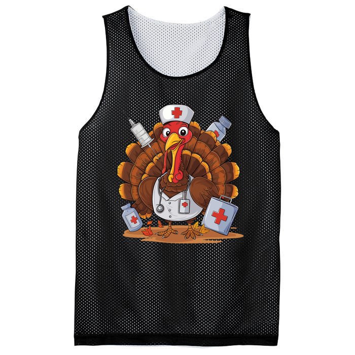 Turkey Nurse Stethoscope Thanksgiving Fall Scrub Top Women Mesh Reversible Basketball Jersey Tank