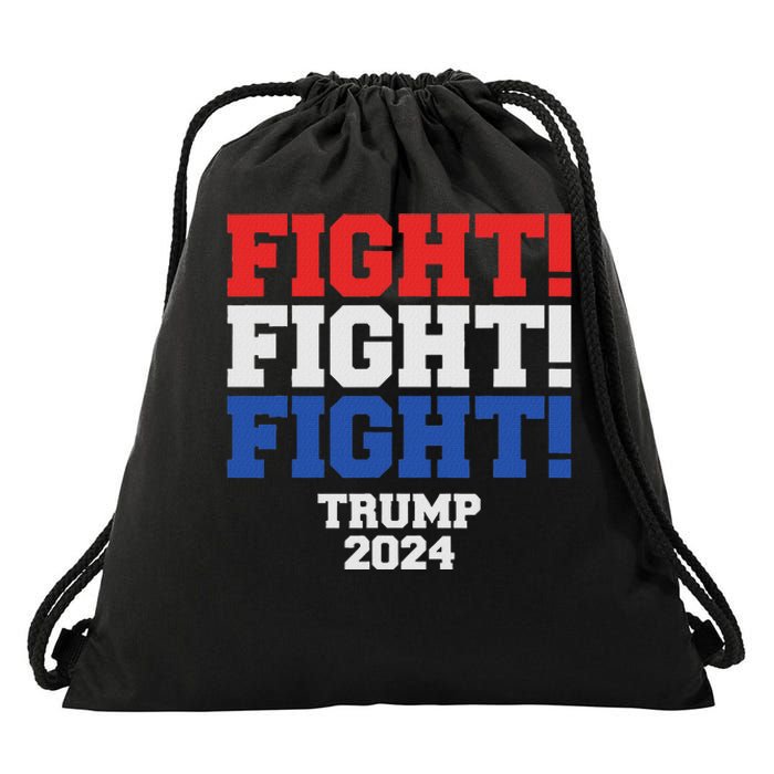 Trump Never Stop Fighting Save America 2024 Drawstring Bag