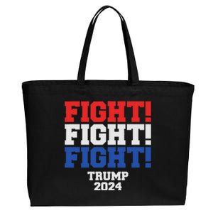 Trump Never Stop Fighting Save America 2024 Cotton Canvas Jumbo Tote