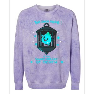 Theres No Sunshine Only Darkness Luma Star The Only Hope Is The Sweet Colorblast Crewneck Sweatshirt